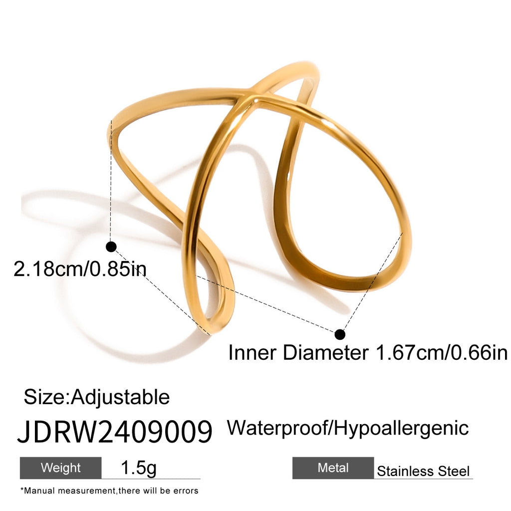 Stainless Steel Irregular Open Ring ring