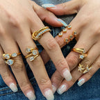 Stainless Steel Zircon Ring Women's Design Non-Fading Jewelry rings