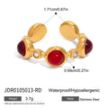 Gold-Plated Cubic Zirconia Stainless Steel Ring — jewelry construction