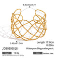 Gold-Plated Hammered Stainless Steel Cuff Bracelet — close-up detail — jewelry finish and design detail