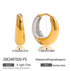 Stainless Steel Chubby Earrings Ear Clips Ear Jewelry for Women Non-Fading