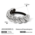 Sculptural 18K Gold-Plated Stainless Steel Hair Tie — finish detail — jewelry finish and design detail