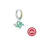 Goldfish Zircon 925 Sterling Silver Hoop Earrings — decorative detail — alternate angle 2 — jewelry finish and design detail
