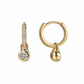 Gold-Plated Brass Round CZ Hoop Earrings for private-label fashion jewelry buyers