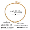 Gold-Plated Stainless Steel Cubic Zirconia Necklace — alternate product view — jewelry finish and design detail