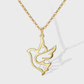 Gold-Plated Brass Openwork Pendant Necklace with openwork design details