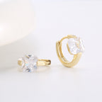 SE0128 S925Silver plating14K Gold Fashion Design Square Large Zircon Earrings for Women Minimalist Ear Jewelry