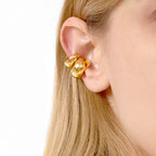 Stainless Steel Chubby Earrings Ear Clips Ear Jewelry for Women Non-Fading