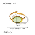 Cubic Zirconia Stainless Steel Ring in Gold-Plated — Minimal Edit — side detail — jewelry finish and design detail