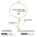 Heart Gold-Tone Stainless Steel Lariat Necklace with gold-tone stainless steel construction