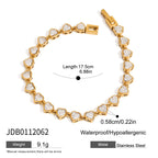 Stainless Steel Zircon Bracelet Jewelry for Women18k Gold