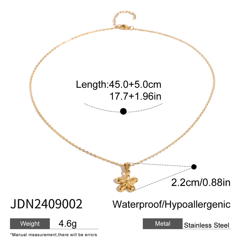 18k Gold Stainless Steel Necklace Simple Non-Fading Jewelry Accessories