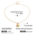 Minimalist Stainless Steel Necklace in 18K Gold-Tone with gold-tone stainless steel construction