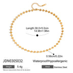 2H Stainless Steel Necklace Simple Jewelry Collarbone Chain Non-Fading Accessories