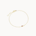 Birthstone Zircon 925 Sterling Silver Bracelet — inner surface view — jewelry finish and design detail