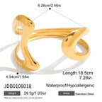 Non-Fading Peace Dove Open Bracelet18K Gold Stainless Steel Product