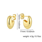 Gold-Plated Brass Vintage-Inspired Earrings with Minimalist Detail with minimalist design details
