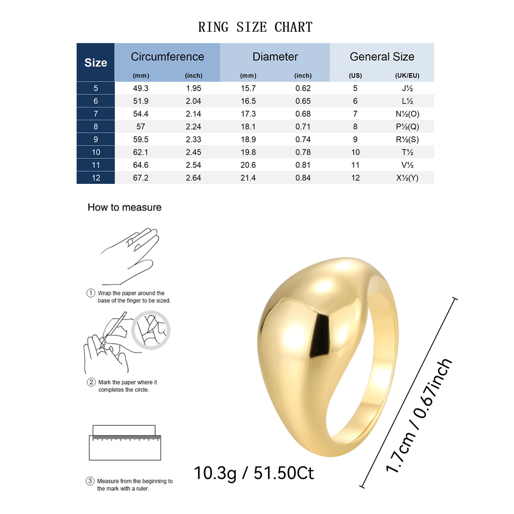 CYR0599 Design Round Ring Female Minimalist Metal Ring
