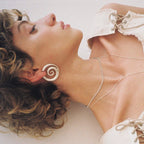 18K Gold Stainless Steel Spiral Hoop Earrings Summer New Fashion Mosquito Coil Stud Earrings for Women