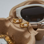 Stainless Steel Earrings Zirconia Stud Earrings for Women Non-Fading Jewelry