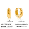 Ear Cuff in Gold-Plated Stainless Steel Earrings — Elegant Profile — additional design view — jewelry finish and design detail