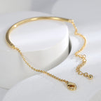 B0163 Minimalist Fashion Unisex Bracelet Arc Semi-circle Trendy Design