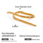 Stainless Steel Irregular Open Ring ring