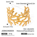 Sculptural Stainless Steel 18K Gold-Plated Cuff Bracelet — alternate product view — jewelry finish and design detail