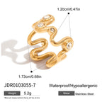 Zircon Ring Non-Fading Jewelry Stainless Steel Accessories rings