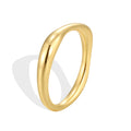 Gold-Plated Brass Minimalist Ring with gold-tone brass construction