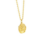N0051 gold Iris Necklace Flower Vintage Pendant Matte Accessories