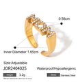 Sculptural Statement Stainless Steel Ring in Gold-Plated — Modern Edit — product styling — jewelry finish and design detail