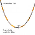 Gold-Plated Heart Enamel Choker Stainless Steel Necklace — product styling — jewelry finish and design detail