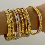 2H Stainless Steel Zircon Bracelet Clasp Bangle bracelet