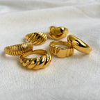 Stainless Steel gold Ring Ox Horn Non-Fading Jewelry for Women rings Ornament