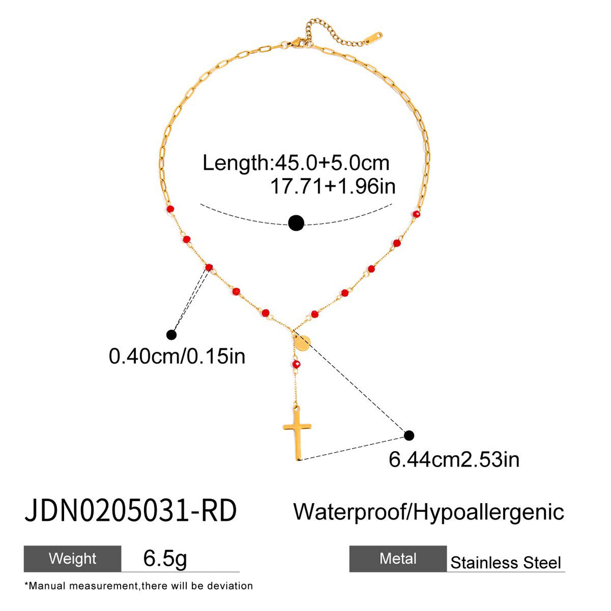 Cross Long Necklace y Word Chain Stainless Steel Jewelry Sweater Chain