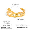Gold-Plated Hammered Stainless Steel Cuff Bracelet — alternate product view — jewelry finish and design detail