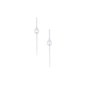Water-Drop Zircon 925 Sterling Silver Earrings — decorative detail — jewelry finish and design detail