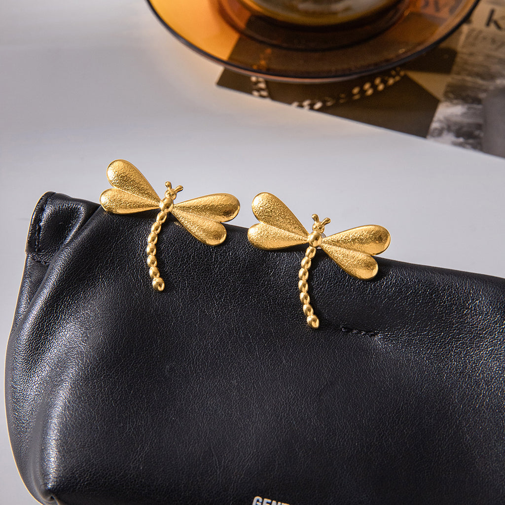 2H Stud Earrings Dragonfly Earrings Stainless Steel Jewelry Ear Accessories earrings