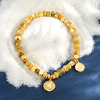 B0255 Vintage Fashion Seal Starfish Beaded Copper Plated14k Gold Holiday Bracelet