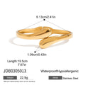 Gold-Plated Stainless Steel Bracelet — Minimal Edit — close-up detail — jewelry finish and design detail