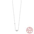 925 Sterling Silver Dual Layer Cross Moon Necklace With Diamonds — jewelry product photo 09