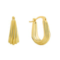 Gold-Plated Brass Twisted Geometric Ear Cuff Earrings with gold-tone brass construction