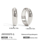 2H Hoop Earrings Non-Fading Ear Hoops18k Gold Stainless Steel Jewelry