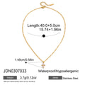 Cross Pearl Stainless Steel Gold-Plated Pendant Necklace — jewelry construction — jewelry finish and design detail