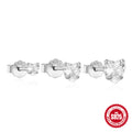 Heart Crystal 925 Sterling Silver Earring Set — decorative detail — jewelry finish and design detail