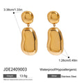 Gold-Plated Stainless Steel Cuff Bracelet with Teardrop Open Profile Detail — alternate product view — jewelry finish and design detail