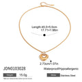 Gold-Plated Stainless Steel Choker Necklace with Heart Detail — jewelry construction