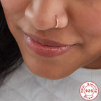 S925Sterling Silver Diamond-Studded Body Piercing Jewelry Nose Ring Nose Stud Ear Jewelry Trendy Ear Cuff Ear Cartilage