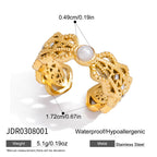Zircon Ring Non-Fading Lace Stainless Steel Jewelry for Women ring